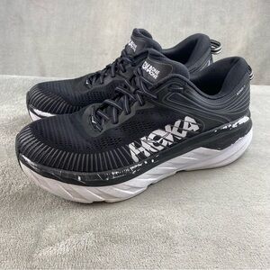 Hoka One One HOKA Bondi 7 Road Shoes, Black White Women’s Size 10.5